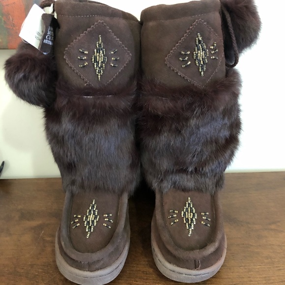 Details Shoes - New Leather and rabbit fur muk Luks Details Shoes - New Leather and rabbit fur muk Luks